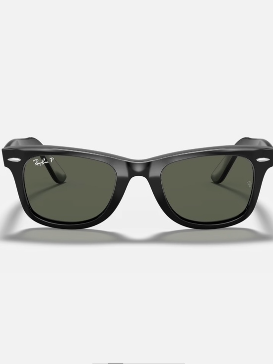 Ray-Ban Original Wayfarer polarized sunglasses (RB2140). Black frame/green lens main image 12